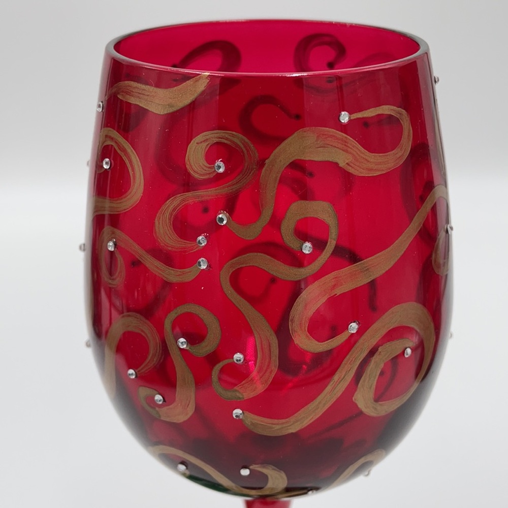 Lolita “Bejeweled “ Wine Glass with Recipe - Picture 3 of 5